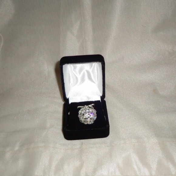 NEW FOSSIL STERLING SILVER CRYSTAL BALL NECKLACE - Picture 9 of 11